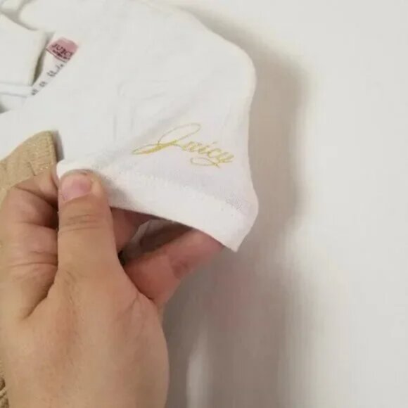 🔴 Juicy Couture Little girl toddler sparkly bow dress size 18-24 Months (B25) - Picture 4 of 8